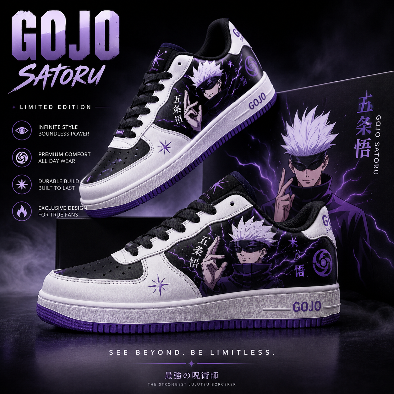 ChatGPT Image May 20, 2026, 05_43_01 PM Gojo Satoru Infinity Sneakers – Limited Edition